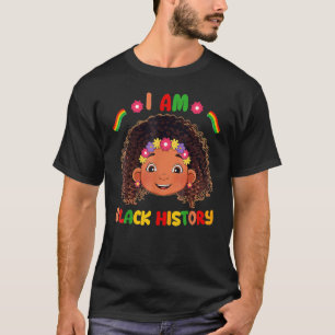 Camiseta Eu sou a História Negra Mês Crianças Meninas Rainh