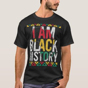 Camiseta Eu Sou a História Negra Mês do Orgulho Africano