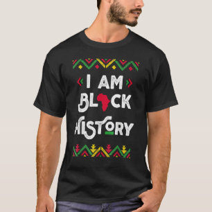 Camiseta Eu sou a História Negra Mês do Orgulho Africano