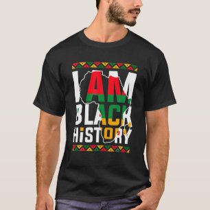 Camiseta Eu Sou a História Negra Mês do Orgulho Africano-Am