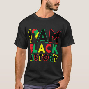 Camiseta Eu Sou a História Negra Mês do Orgulho Africano-Am