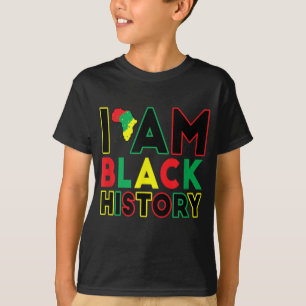 Camiseta Eu Sou a História Negra Mês do Orgulho Africano-Am