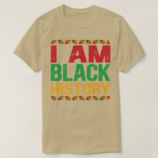 Camiseta Eu Sou a História Negra Mês do Orgulho Africano-Am (Frente do Design)