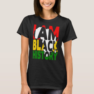 Camiseta Eu Sou a História Negra Mês do Orgulho Africano-Am