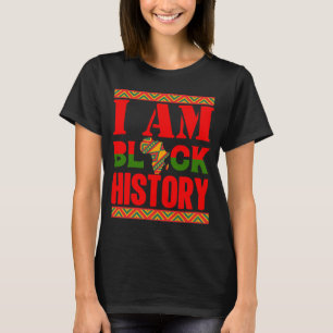 Camiseta Eu Sou a História Negra Mês do Orgulho Africano-Am