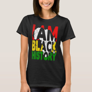 Camiseta Eu Sou a História Negra Mês do Orgulho Africano-Am