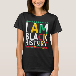Camiseta Eu Sou a História Negra Mês do Orgulho Africano-Am
