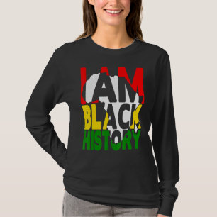 Camiseta Eu Sou a História Negra Mês do Orgulho Africano-Am