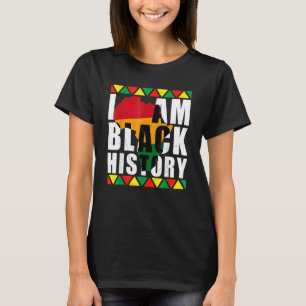 Camiseta Eu Sou a História Negra Mês do Orgulho Africano-Am