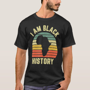 Camiseta Eu sou a História Negra Mês do Orgulho Africano Bo