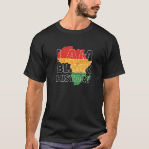 Camiseta Eu sou a História Negra Mês do Orgulho Afro-Amer