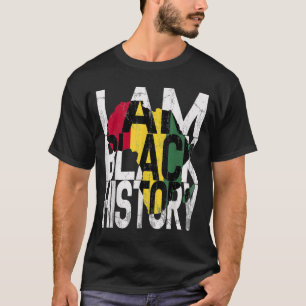 Camiseta Eu sou a História Negra Mês do Orgulho Afro-Americ
