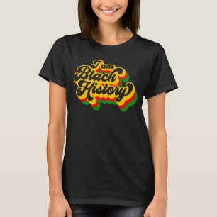 Camiseta Eu Sou A História Negra O Orgulho Africano Vintage