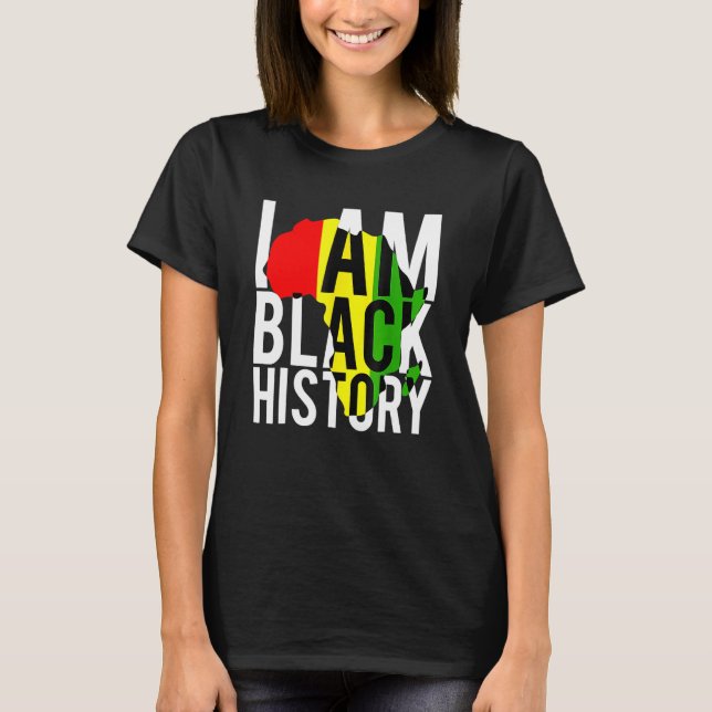 Camiseta Eu sou a História Negra Orgulho História Negra Hom (Frente)