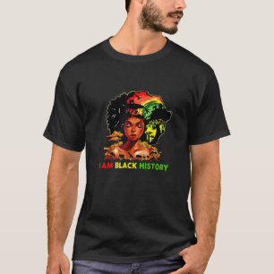 Camiseta Eu Sou a História Negra Rainha Orgulho Africano Me