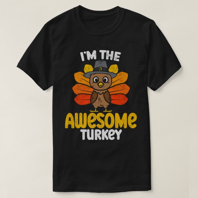 Camiseta Eu sou a incrível Turquia feliz Ação de Graças 202 (Frente do Design)