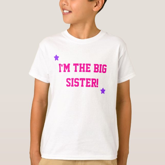 Camiseta Eu sou a irmã mais velha! (Frente)