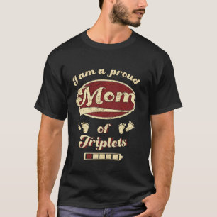 Camiseta Eu sou a mãe orgulhosa dos tripletes