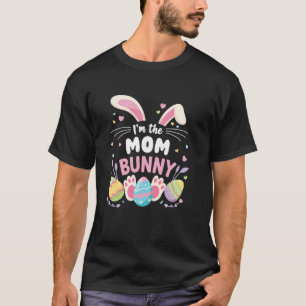 Camiseta Eu sou a Mamãe Coelhinha Fofa Páscoa Família Combi