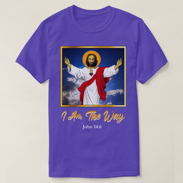 Camiseta Eu sou a maneira Jesus v1 2 (Frente do Design)