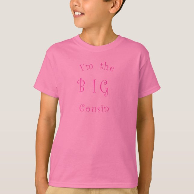 Camiseta Eu sou a menina grande do t-shirt do primo (Frente)