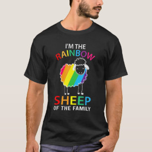 Camiseta Eu Sou A Ovelha Arco-Íris Da Ovelha Da Família