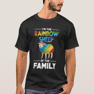 Camiseta Eu Sou A Ovelha Arco-Íris Da Ovelha Da Família