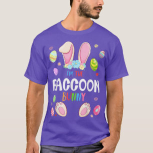 Camiseta Eu sou a Páscoa do Raccoon Bunny Festa Corresponde