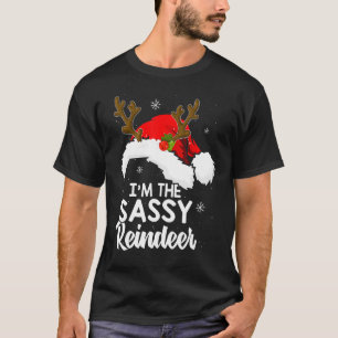 Camiseta Eu sou a Sassy Reindeer Família de Pijamas de Nata