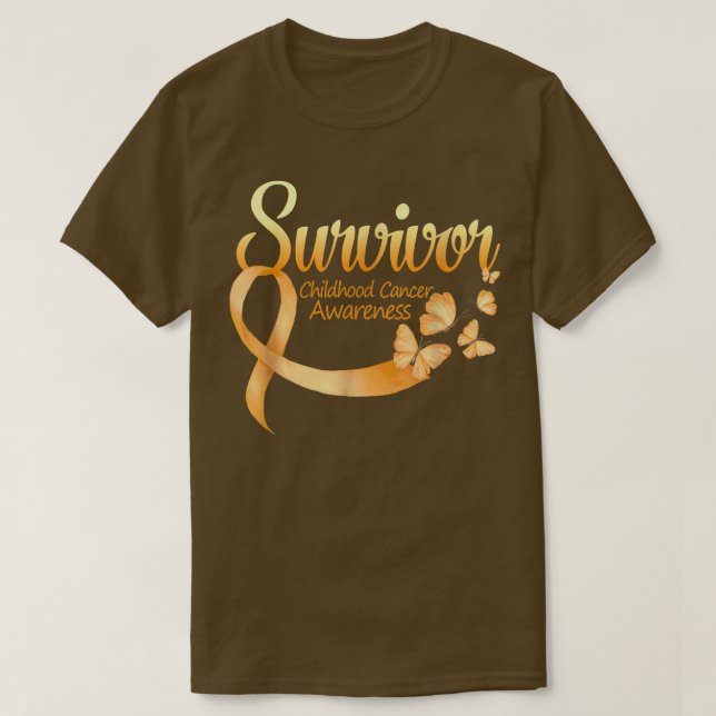 Camiseta Eu sou a Survivor Butterfly Cancer Consciência2 (Frente do Design)