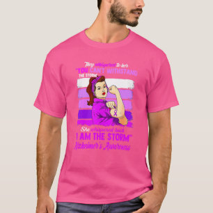Camiseta Eu sou a tempestade Alzheimer e mulheres guerreiro