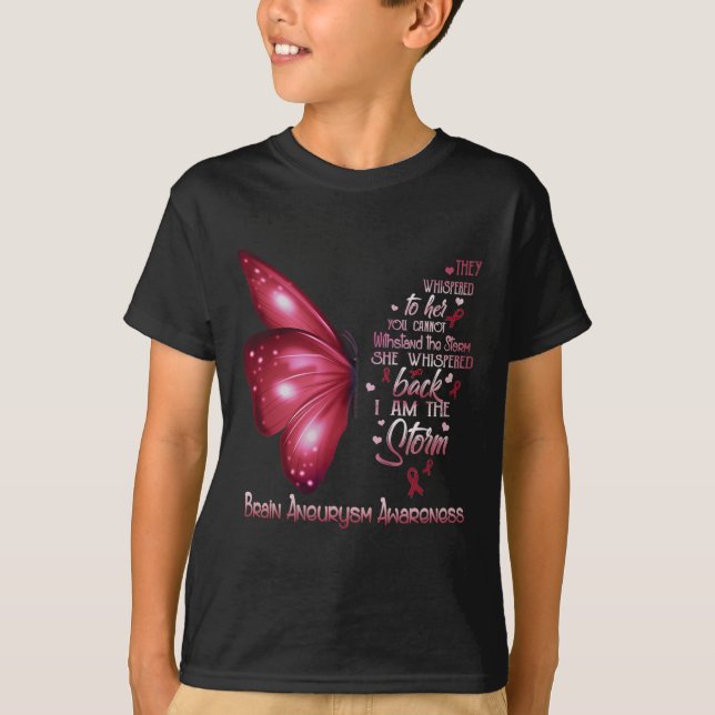 Camiseta Eu Sou A Tempestade Borboleta de Conscientização d (Frente)