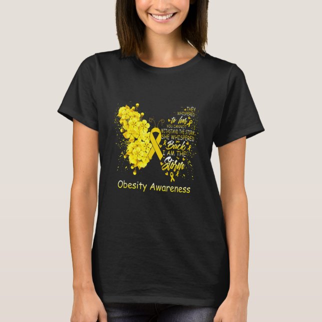 Camiseta Eu Sou a Tempestade Borboleta de Conscientização s (Frente)