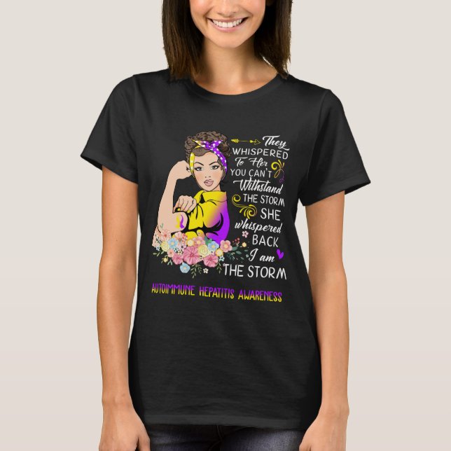 Camiseta Eu Sou A Tempestade Consciência Da Hepatite Autoim (Frente)