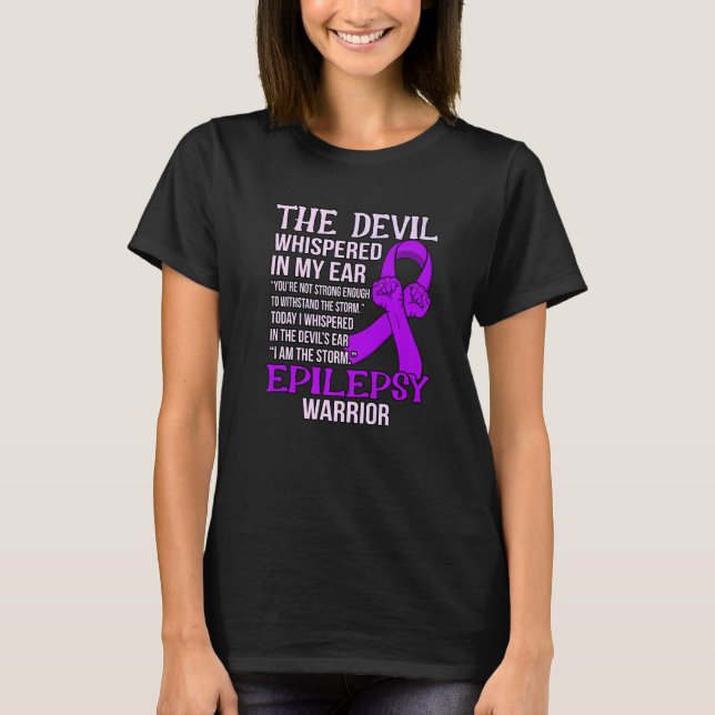 Camiseta Eu Sou A Tempestade Epilepsy Warrior Awarness Purp (Frente)