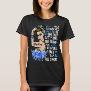 Camiseta Eu Sou A Tempestade Forte A Mulher Autismo A Consc