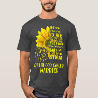 Camiseta Eu Sou A Tempestade Forte Cancer De Infância Sunfl