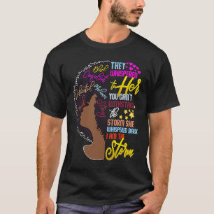 Camiseta Eu Sou A Tempestade Forte História Negra Da Mulher