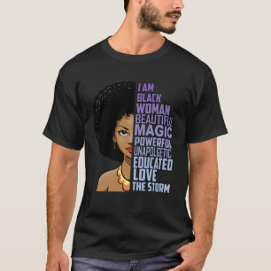 Camiseta Eu Sou A Tempestade História Negra Mês Melanina Ma