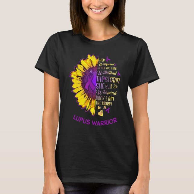 Camiseta Eu Sou A Tempestade Lupus Warrior Sunflower Lupus  (Frente)
