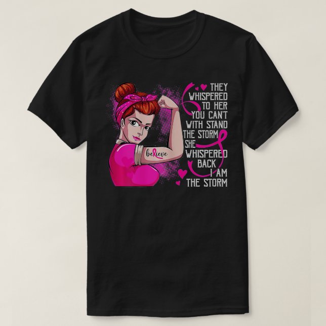 Camiseta Eu sou a tempestade Mulheres fortes guerreiros do  (Frente do Design)