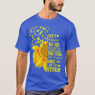 Camiseta Eu sou a tempestade Sunflower Dourado Cancer Awar
