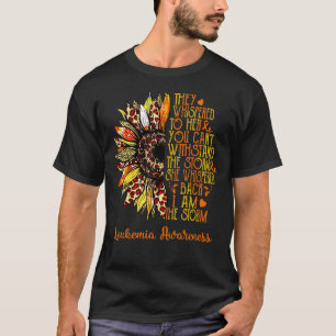 Camiseta Eu sou a tempestade Sunflower Leopard Leukemia Gue
