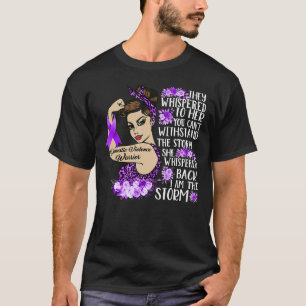 Camiseta Eu sou a Tempestade Violência Doméstica Roxa
