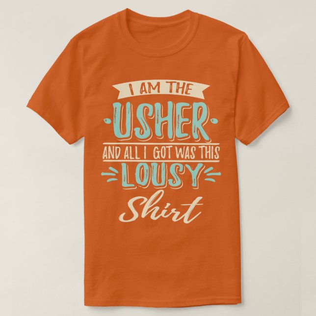 Camiseta Eu Sou A Usher De Casamento (Frente do Design)