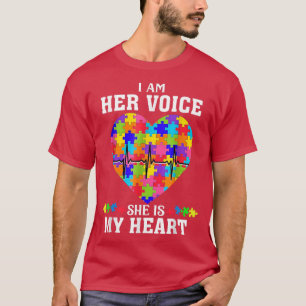 Camiseta Eu Sou A Voz Dela Ela É A Minha Consciência Autist