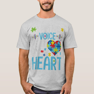 Camiseta Eu Sou A Voz Dele Ele É Meu Coração, Autismo Co