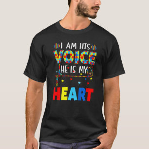 Camiseta Eu Sou a Voz Dele Ele É Meu Coração Conscientizaçã