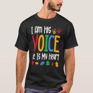 Camiseta Eu Sou A Voz Dele Ele É Meu Coração Mundo Colorido