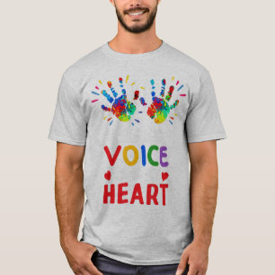 Camiseta Eu Sou A Voz Dele. Ele É O Meu Autismo Cardíaco Se